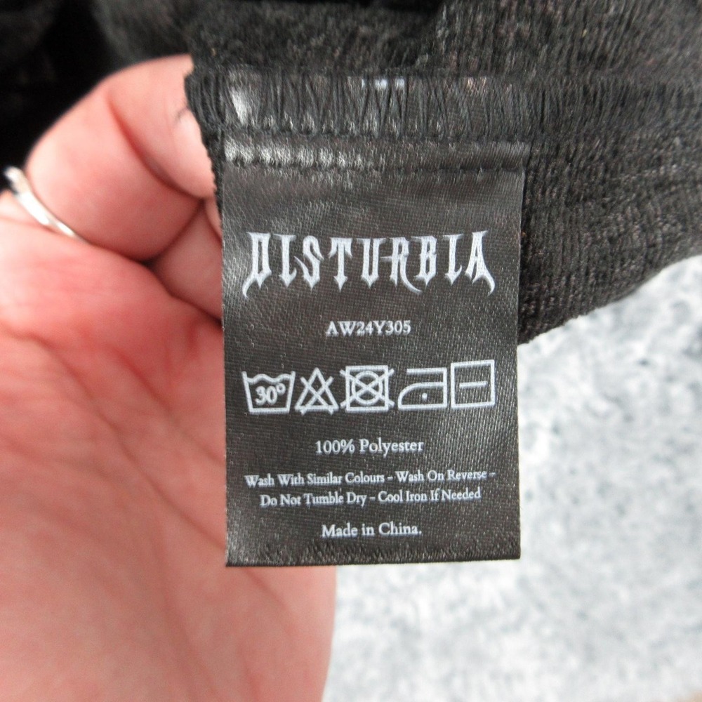 Disturbia Corset Top Womens 14 Black Cropped Florence Lace Up Harness NWT - Picture 4 of 8